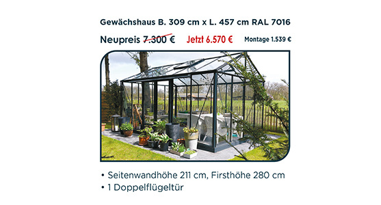 Gewächshaus 309x457cm